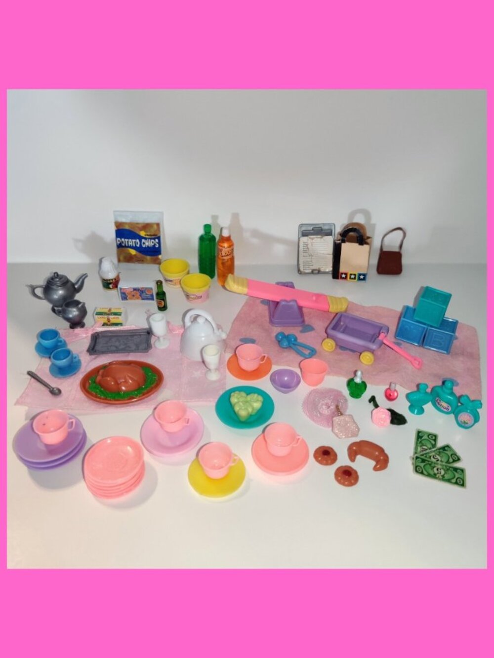 Mixed Lot - Dollhouse Miniatures - 68 Items - Vintage, 1990's to Early 2000's